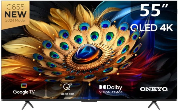 TCL 139 cm (55 inch) QLED Ultra HD (4K) Android Smart TV