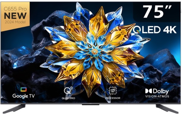 TCL 190 cm (75 inch) QLED Ultra HD (4K) Google Smart TV