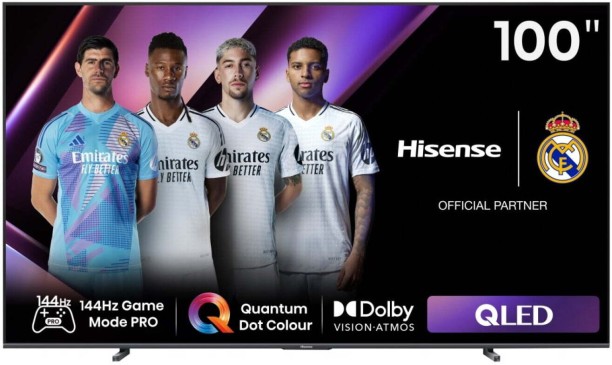 Hisense 254 cm (100 inch) QLED Ultra HD (4K) VIDAA Flat-Panel TV, Smart TV