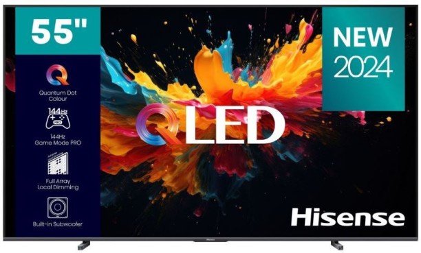 Hisense 139.7 cm (55 inch) QLED Ultra HD (4K) VIDAA Smart TV