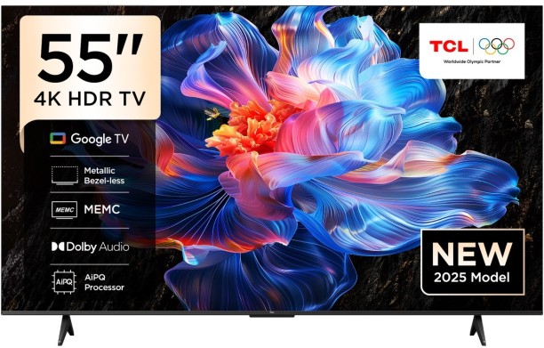 TCL 139.7 cm (55 inch) LCD Ultra HD (4K) Google Flat-Panel TV