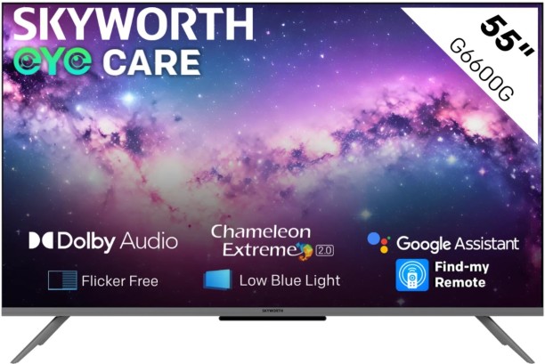 Skyworth 139.7 cm (55 inch) LED Ultra HD (4K) Google Smart TV