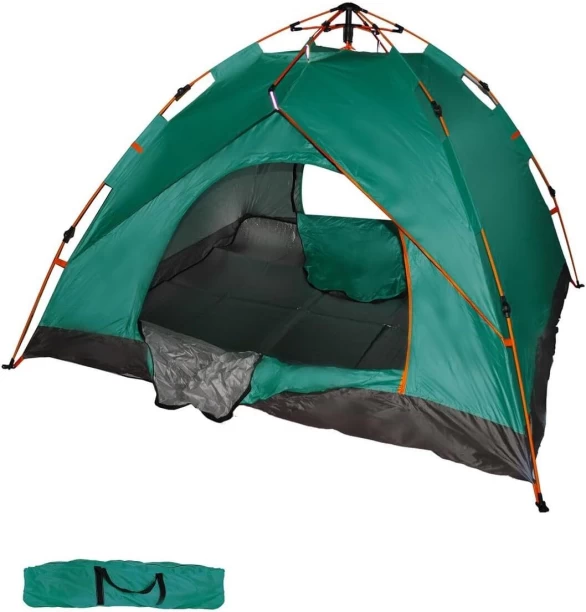 Generic Waterproof 3 Man Instant Dome Tent (Green) Tent - For Camping
