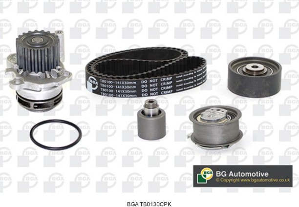 BGA (TB0130CPK) Timing Belt Kit+W/Pump Golf-5 2.0TDI 04-