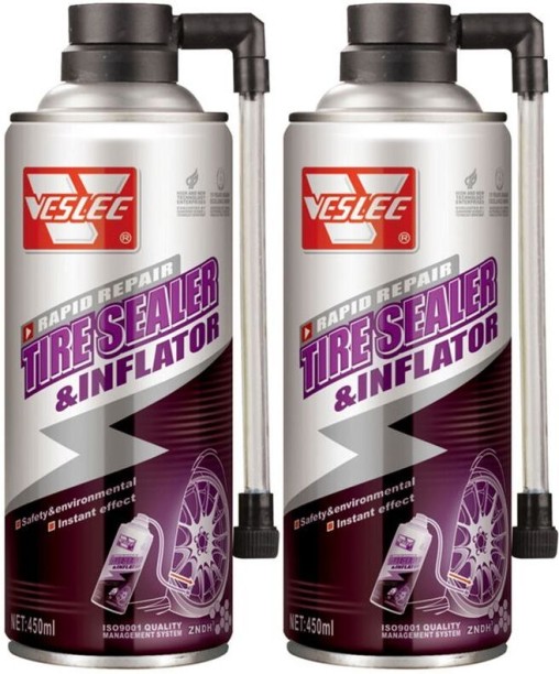 Tire Sealer & Inflator Veslee Rapid Repair Tire Inflator Aluminium Smart Tyre Pressure Gauge