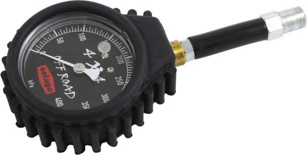 Selago Distribution 6297-4x4 Stainless Steel Analog Tire Pressure Gauge