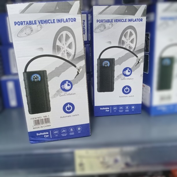 Portable Vehicle Inflater NB-1 Plastic Analog Tire Pressure Gauge