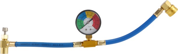 Gocutte Car Ac Refrigerant Charge Hose Kit Recharge Hose With Gauge Steel Digital Tire Pressure Gauge