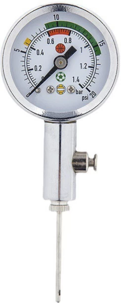 ALANES Ball Pressure Gauge Air Pressure Gauge Sports Inflation Devices Steel Stick Tire Pressure Gauge