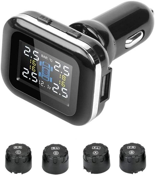 Spark Tire Pressure Monitoring System TPMS, Wireless Adjustable Display Angle Plastic Smart Tyre Pressure Gauge