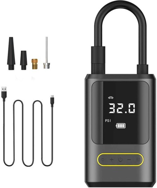 marevic Tire Inflator Portable Air Compressor 150PSI Air Pump for Car Tires with Digital Pressure Gauge, Rechargeable Battery, Aluminium Digital Tire Pressure Gauge