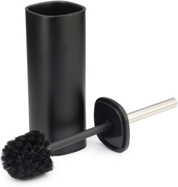 Shopcom Black Square Toilet Brush Set Toilet Brush  with Holder