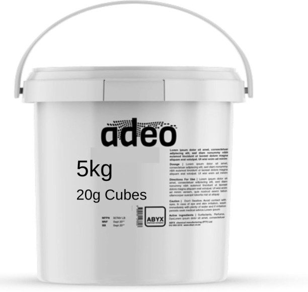 Abyx Adeo 20g Urinal Deodoriser Cubes - 5kg Bucket - Assorted Colours Original Crystal Toilet Cleaner