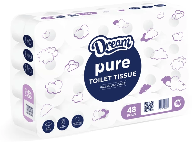 Dream Pure 2 Ply Toilet Paper Roll