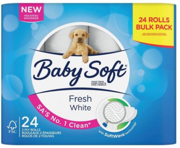 Baby Soft 2 Ply Toilet Paper Roll