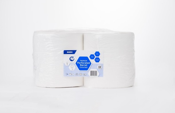 Barrel 1 Ply Centre-pull Toilet Paper Roll