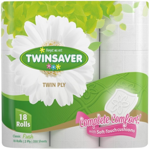 Twinsaver 2 Ply Toilet Paper Roll