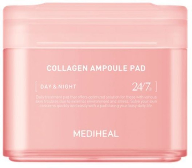 MEDIHEAL Collagen Ampoule Pads 24/7 100 Pads for Men & Women