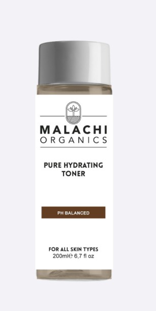 Malachi Organics Pure Hydrating Toner – Recommended for hydrating and refreshing dry or sensitive skin, balancing pH levels, and prepping skin for serums and moisturizers. for Men & Women