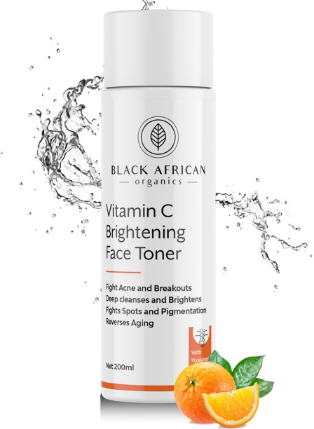 Black African Organics Vitamin C & Hyaluronic Acid Brightening Face Toner for Men & Women