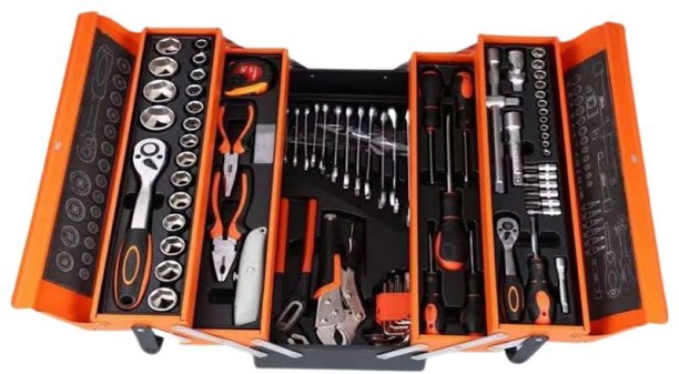ELCTRO WORLD 85 Piece Tool Box Set With Metal Box AYI001-151 Tool Box