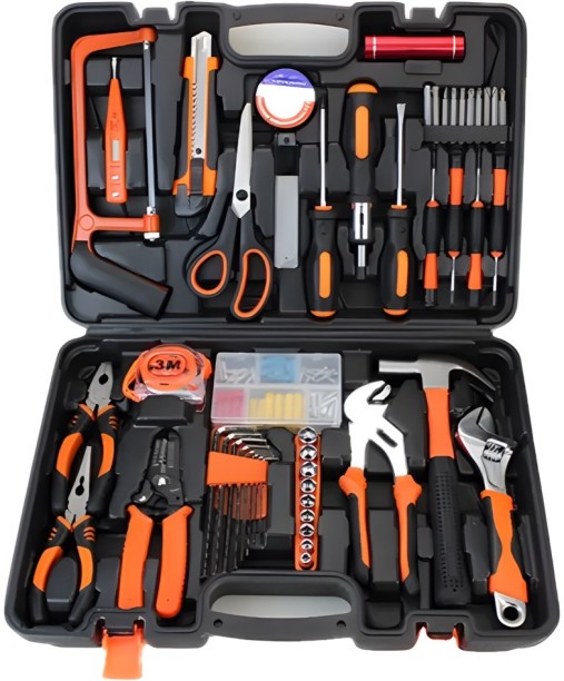 lilhe 50pcs Multifunction Home Hardware Tool Set With Storage Case Tool Box