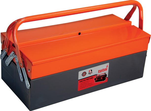 Totai Metal Tool Storage Box Tool Box with Tray
