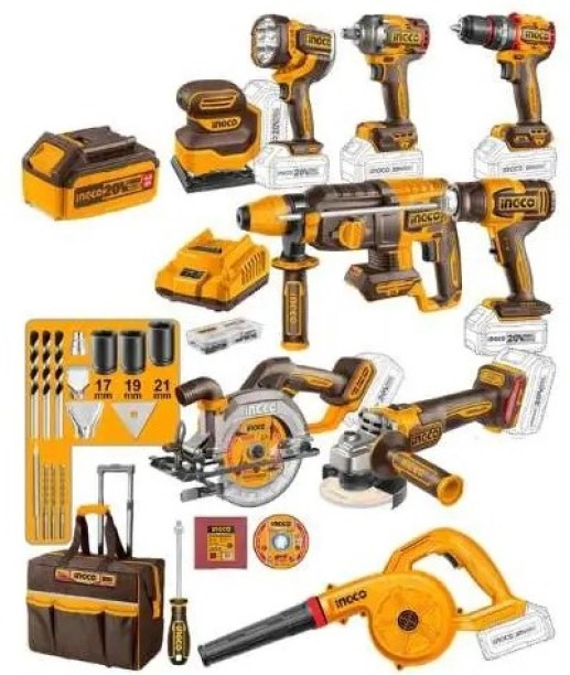 Ingco 20V PS+ 9pc Combo Set Archery 9pc power tools