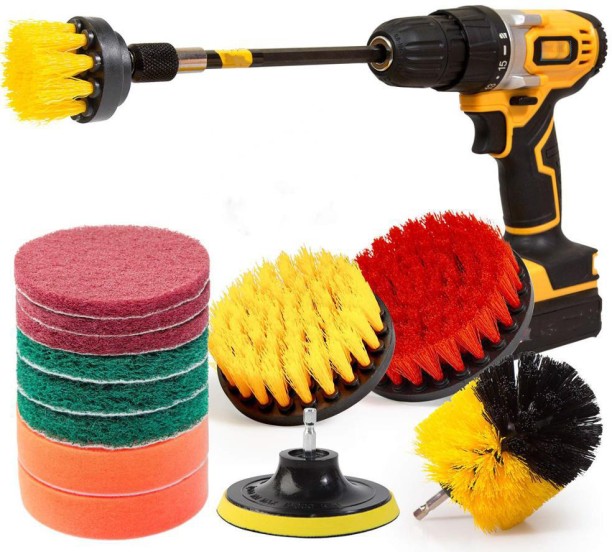 ALANES 14-in-1 Drill Brush Attachment Kit for Kitchen Bathroom Grout Tile Corners Gym & Fitness Drill Brush Kit