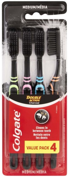 Colgate Double Action Charcoal Medium Toothbrush