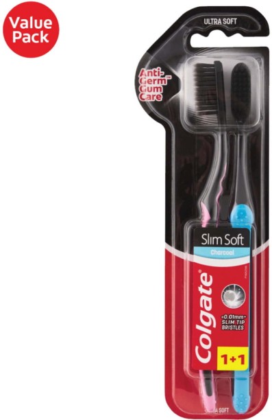 Colgate Adult Slim Charcoal Soft Toothbrush