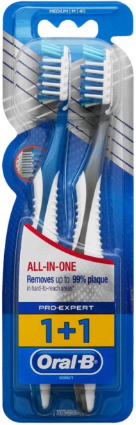 Oral-B Pro-Expert Duo Pack Toothbrushush Medium Toothbrush
