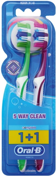ORAL-B Complete Twin Pack, 40 Medium Medium Toothbrush
