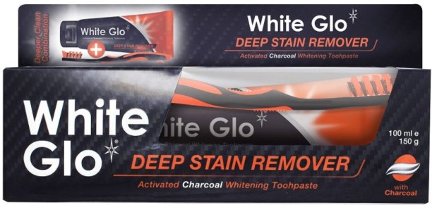 White Glo Whitening Toothpaste with Charcoal Deep Stain Remover Toothpaste