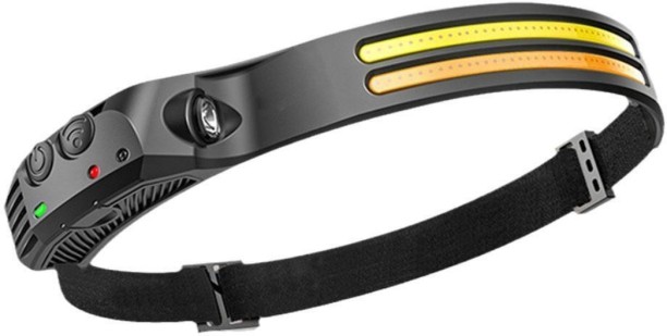 Generic FA-689-2 Wave Induction White COB + Yellow COB 210 Wide Angle Type C Charger Head Torch