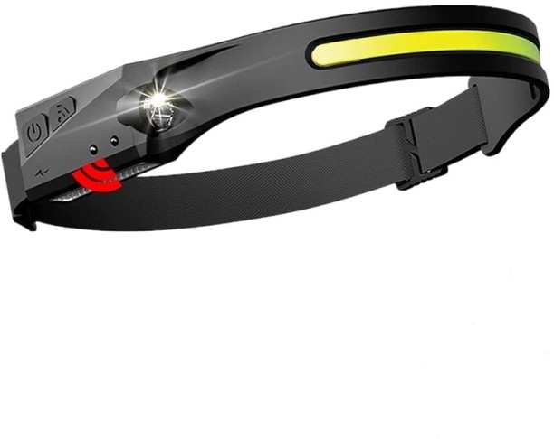 Just Simplified COB & LED Sensor Headlamp 800mah Battery Torch