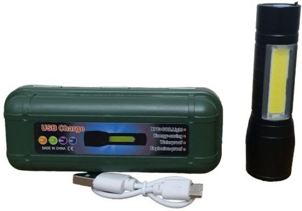 WL-511 RECHARGEABLE TORCH TWO IN ONE FLASH LIGHT WITH BACK LIGHT Parallel Import Torch