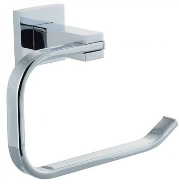 HomewareOnline Toilet Roll Holder Square Stainless Steel Bar Towel Holder