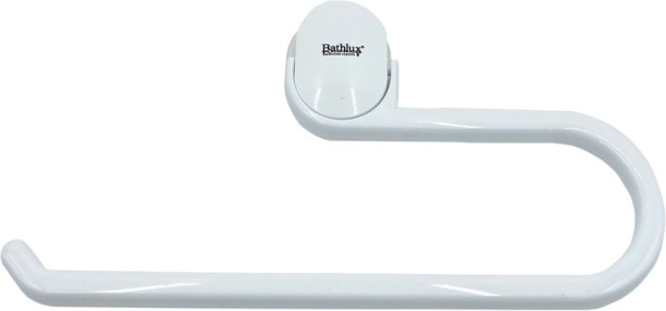 Bathlux Wall Mounted Toilet Paper Holder White - 30188 Plastic Ring Towel Holder