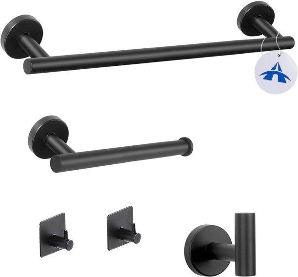 ALANES 5 Piece Wall Mounted Stainless Steel Bathroom Hardware Set Towel Bar Set Stainless Steel Bar Towel Holder