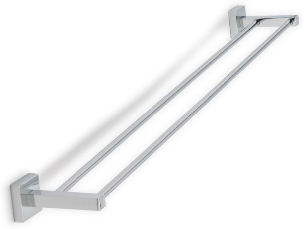 Shopcom Double Chrome Towel Rail - 76cm Stainless Steel Bar Towel Holder