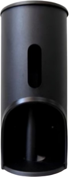 Better Buys Toilet Roll Holder - 2 Tier Lockable & Refillable - Round - Black Plastic Stand Towel Holder