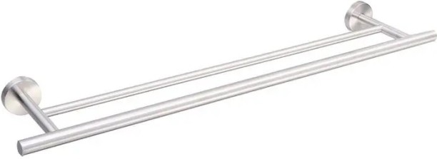 Woodly Double Towel Rail 70CM Stainless Steel Stand Towel Holder
