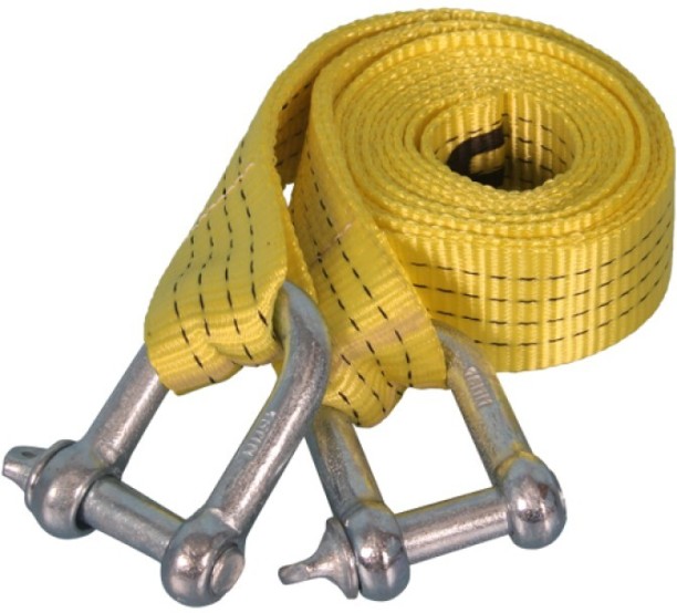 Securetech Tow Strap Heavy + D Shackles 4Ton x 50 Polypropylene Towing Cable