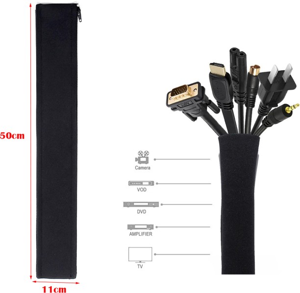 ALANES Neoprene Zipper Cable Management Sleeve - 50cm Polypropylene Towing Cable