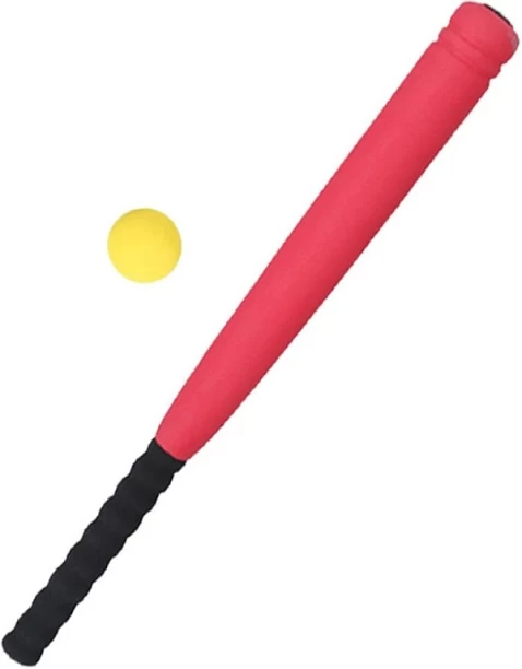 Umlozi Foam Baseball Bat & Ball - Red Baseball