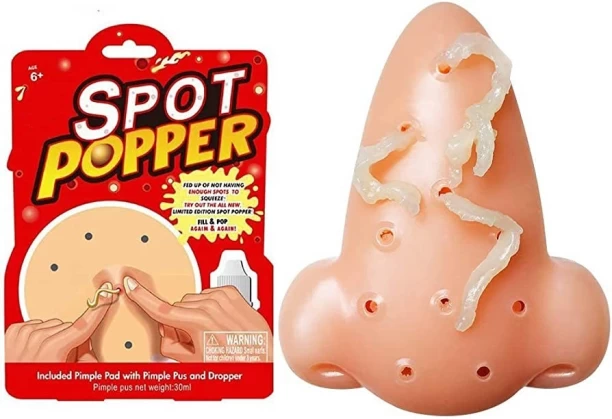 Umlozi Spot Popper Toy - Silicone Pimple Popping With Refills - Nose Shaped Slingshots
