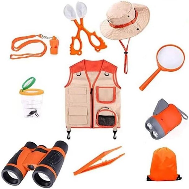Yadeno Kids Tactical Vest & Outdoor Explorer Kit - Nature Educational Gift Set Role Play Toy