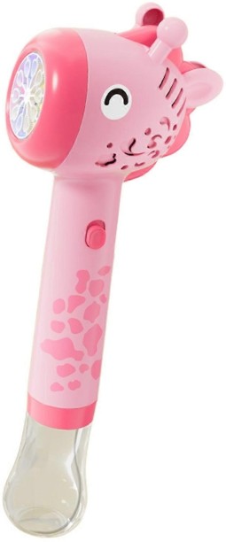 Wobuciko Bubble Maker Gun Giraffe Design Pink Gun