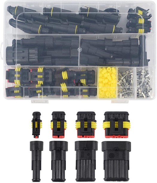 ALANES 352 Pieces Waterproof Automotive Electrical Connectors Wire Connectors Hitch Pin